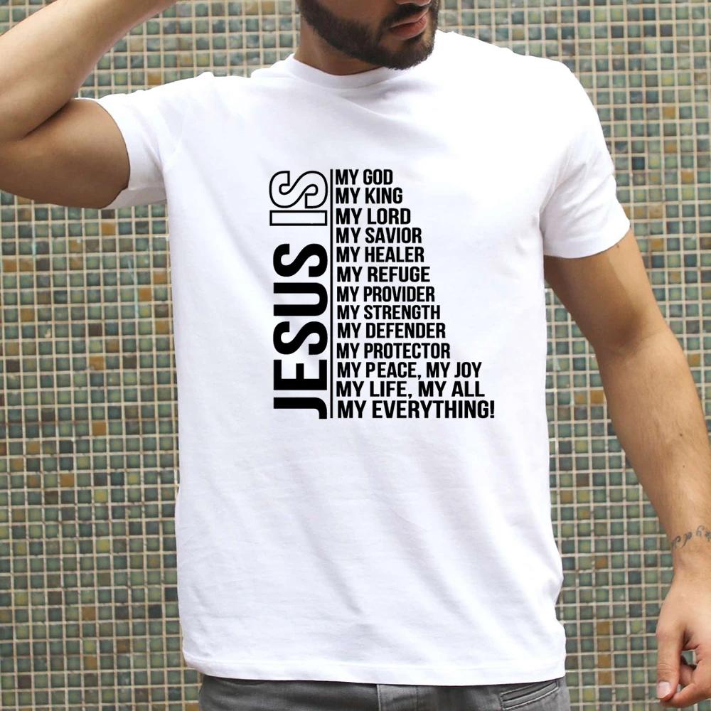 T-shirt Stampata con Croce di Gesù Cristo T-shirt da Uomo Classica Outdoor Casual a Maniche Corte Taglie Forti T-shirt Top Abbigliamento Donna