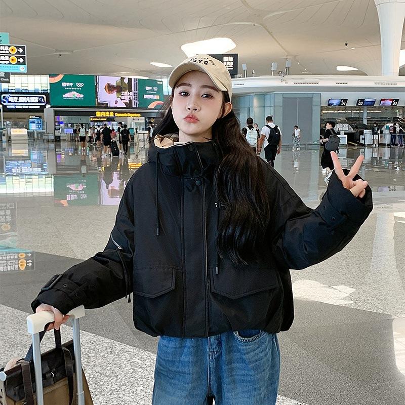 New Workwear Jacket for Women, Korean Loose Cotton-padded Jacket, Thickened Cotton-padded Jacket for Small People, Student Wear
