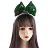 Shiny Christmas Hairband Plush Christmas Headband Cute Bowknot Hair Hoop  Cosplay