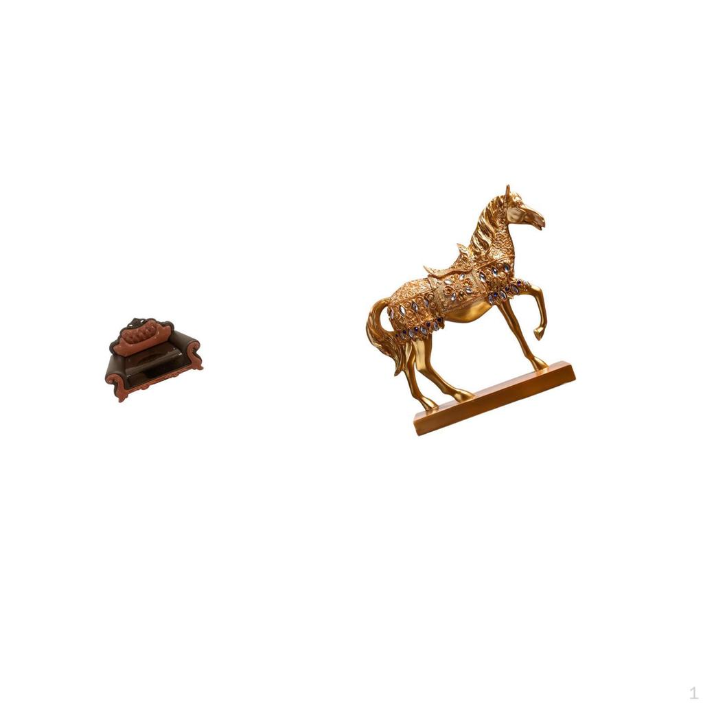 Miniature Sofa Couch Chair Model DIY Accessory Furniture Room Micro Landscape Gift Decorations Horse