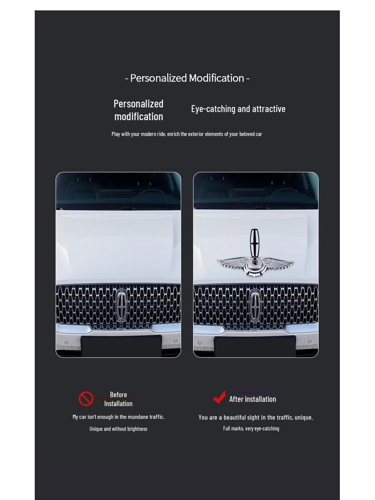 Lincoln Continental MKZ Frontklappen-Emblem Plakette