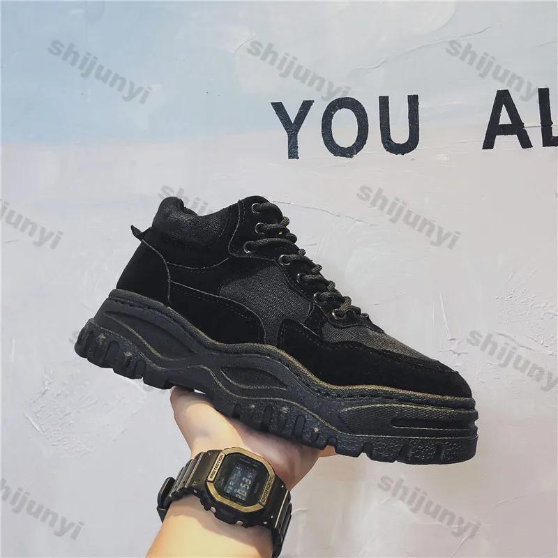 Men Shoes Ankle Boots 2024 New Autumn Winter Sports Casual Comfortable Anti Slip Running Lace Up Platform Warm Outdoor Sneakers