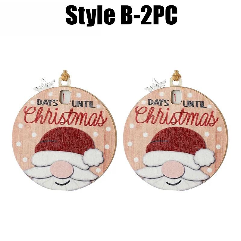 Christmas Countdown Hanging Decoration Reusable Advent Calendar with Sliding Ornaments Festive Holiday Decor for Home