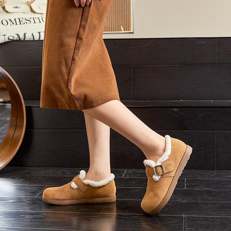 Flat-soled Plus Velvet Flat Shoes for Women Winter Women Sneakers Shoes Comfortable Fur Female Shoes for Women