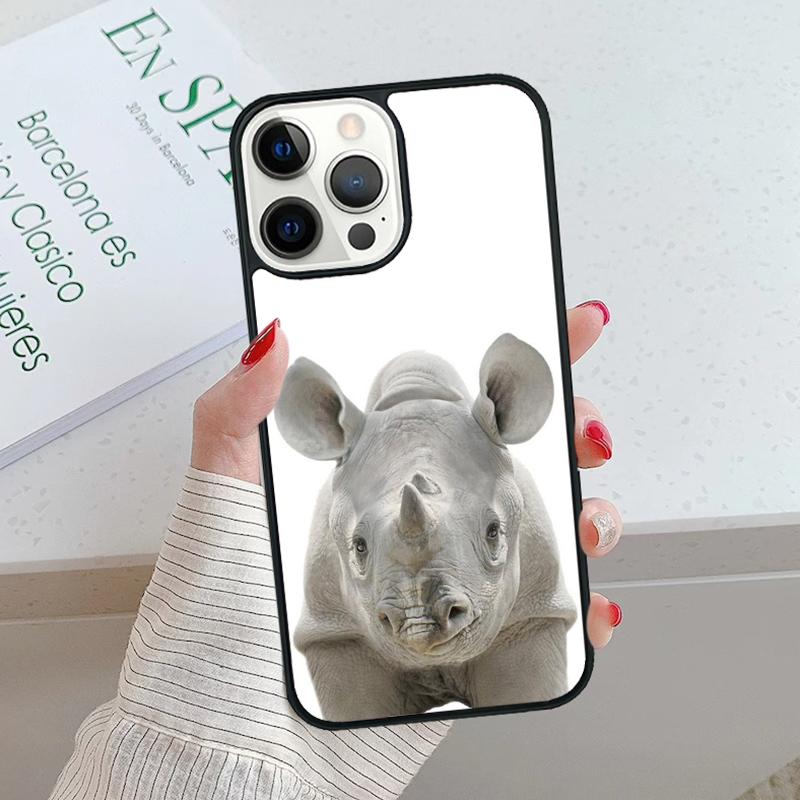 Animal Rhino Phone Case cover For iPhone 17 Air 15 16 16e 14 13 Pro Max Coque 12 11 Pro Max For Apple PLUS fundas