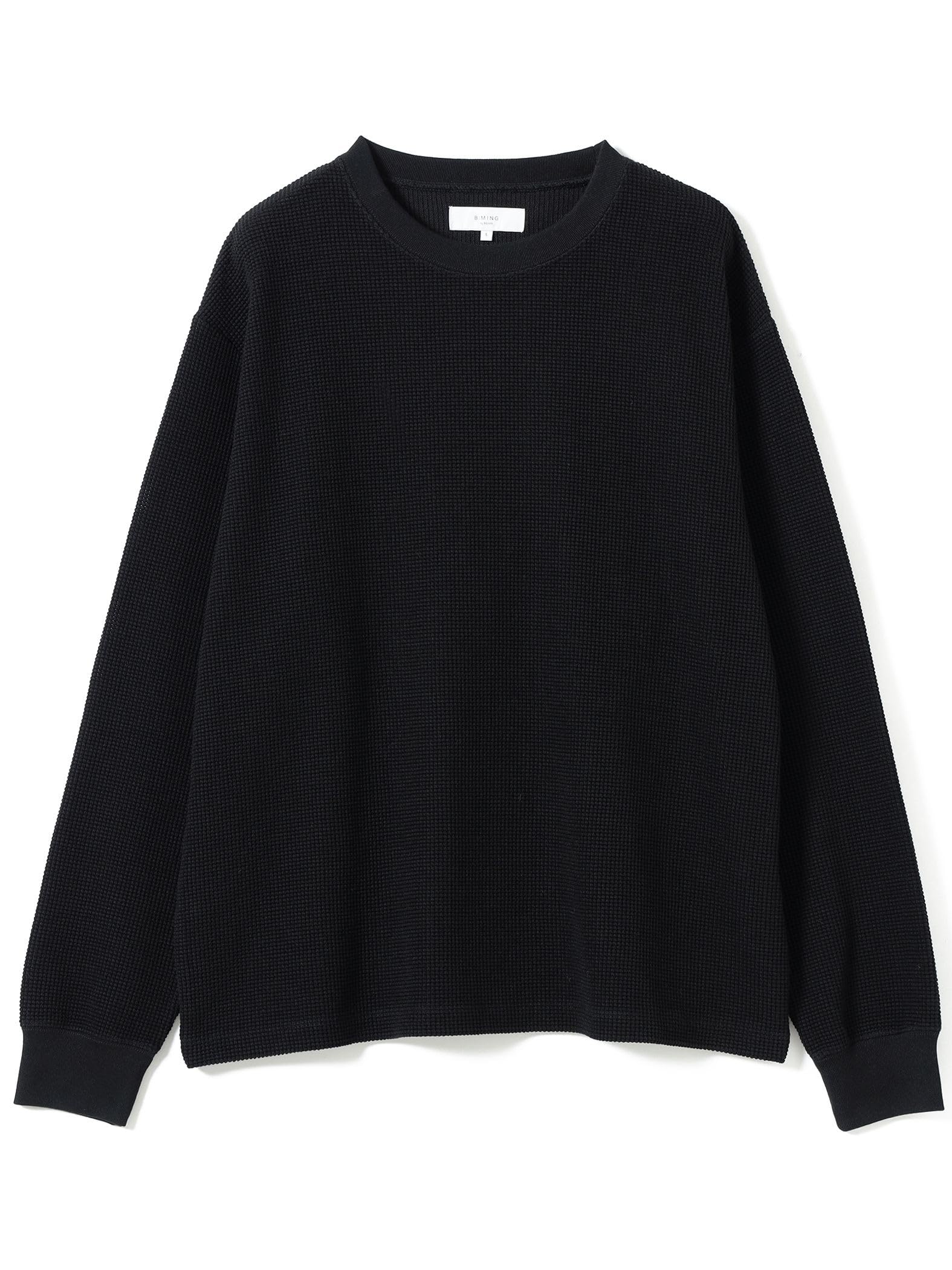 

B:MING LIFE STORE by BEAMS Men s Waffle Long Sleeve T-Shirt, Black, Size L