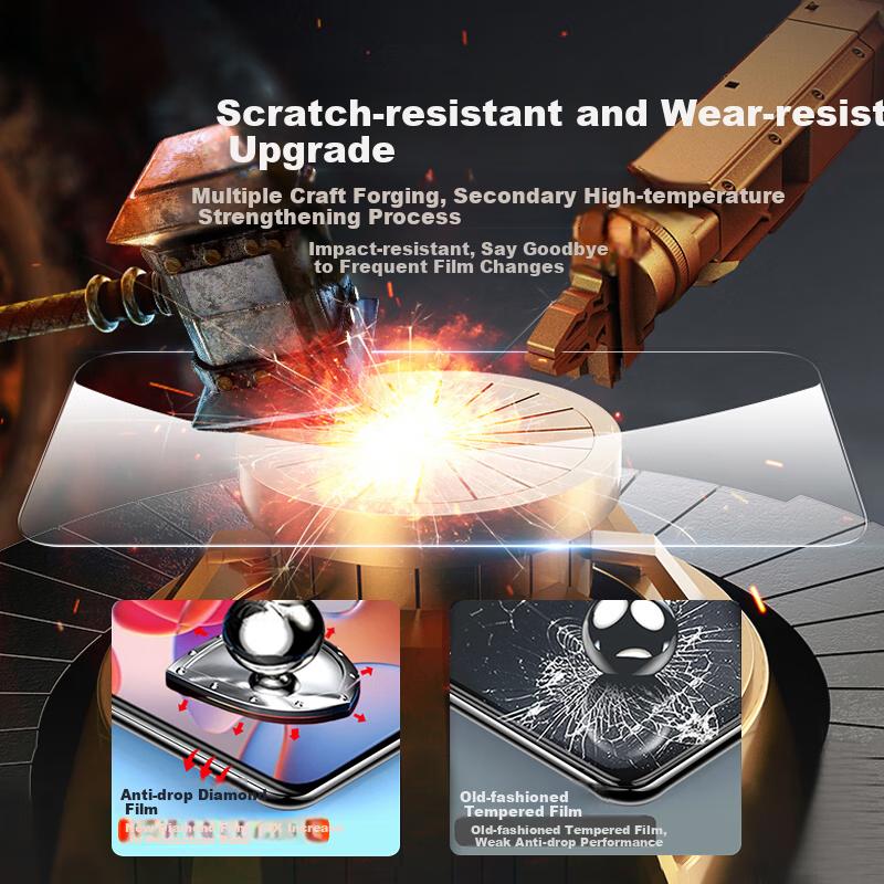 ESCASE Honor X30 Tempered Glass Screen Protector, Full Coverage, High Definition Glass Protective Film, Transparent