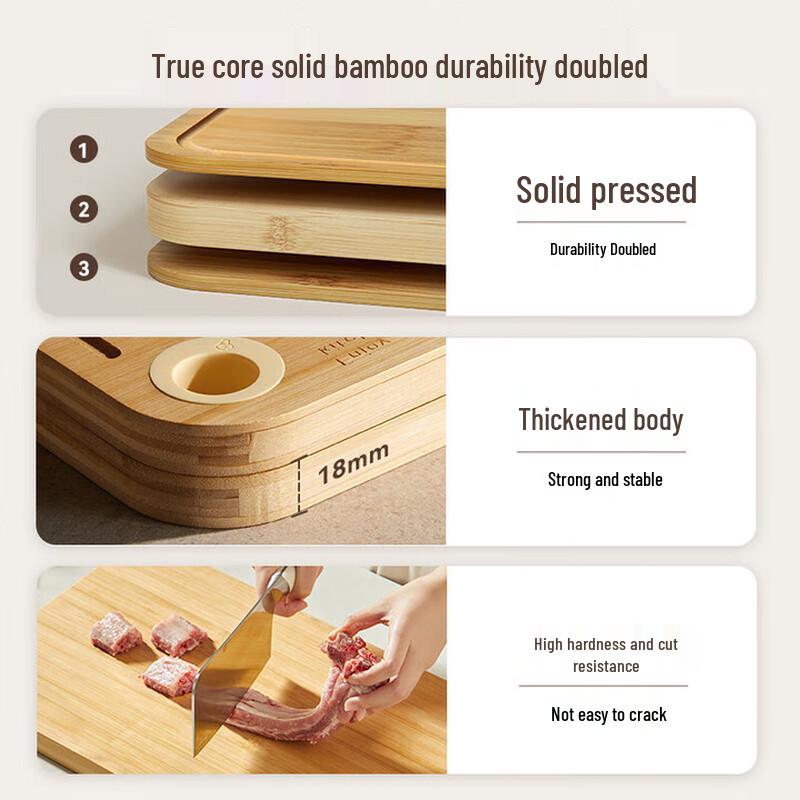 Weimuke Multi-functional Double-Sided Bamboo Cutting Board