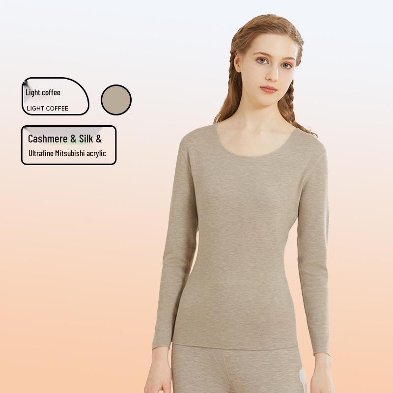 

Autumn & Winter Cashmere Silk Thermal Underwear for Men & Women: Warm, Plus Velvet Heating XL