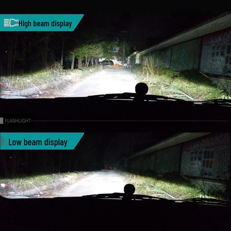Super Bright LED Car Headlight Bulb with Lens, Spotlight, and High/Low Beam for H7, H4, H11, H8 Models
