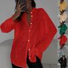 2026 Sexy Sequin Sparkle Lapel Single-Breasted Long Sleeve Women's Shirt