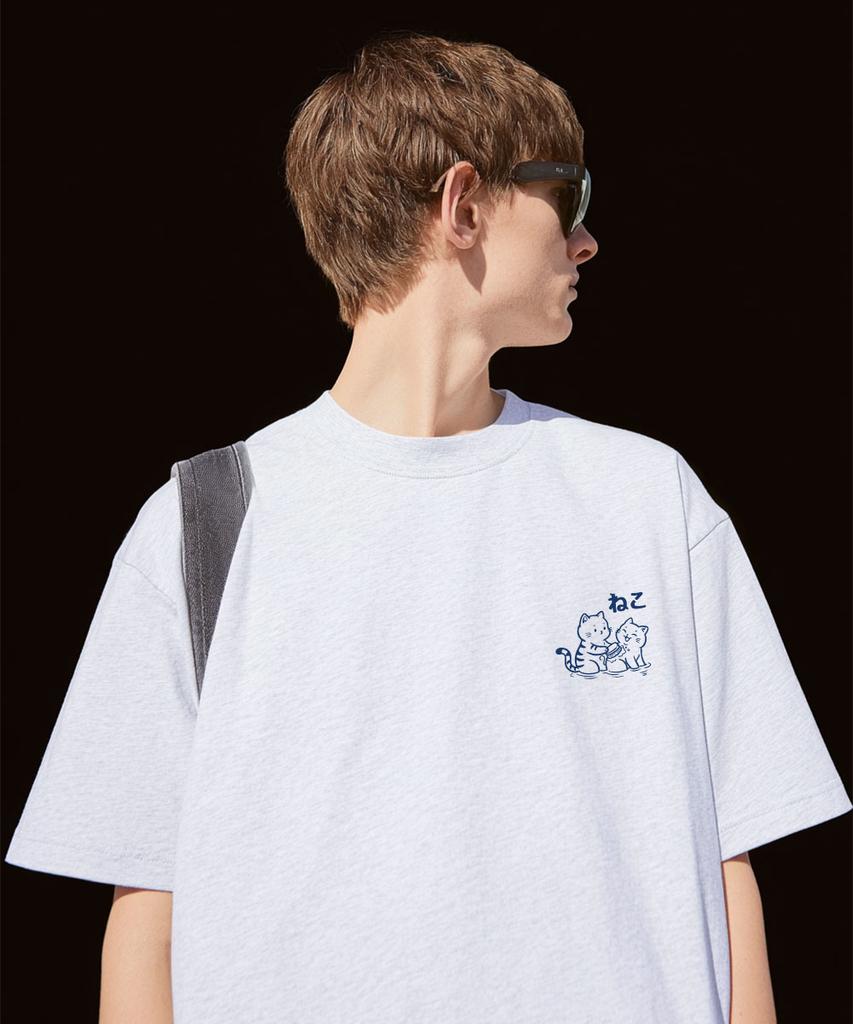 OHP Ohpxharmonia Cat Hot Spring Semi-Oversized Short Sleeve Tee 6 (Type B)