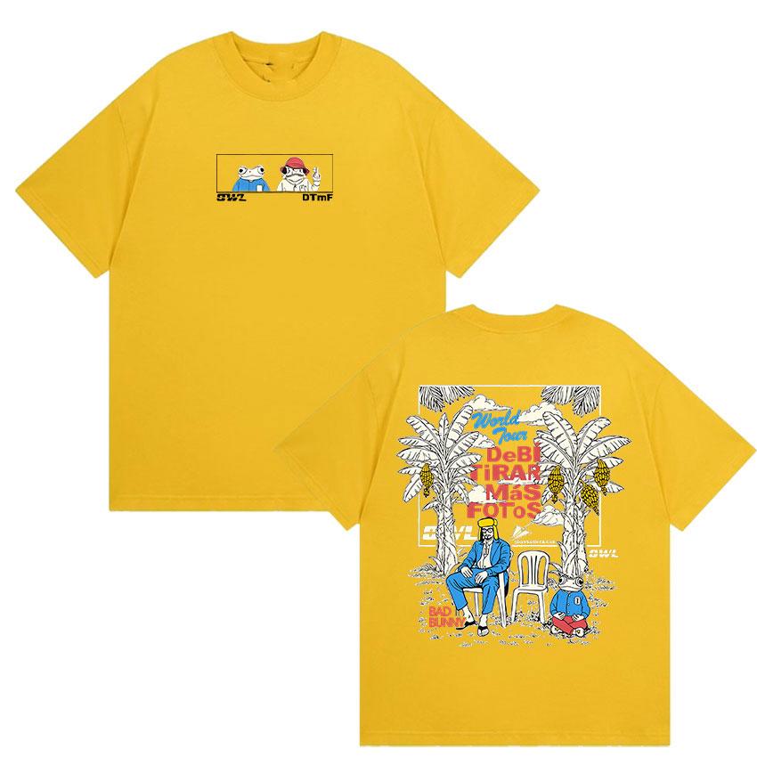 

Rapper Bad Bunny Debi Tirar Mas Fotos World Tour 2026 Fans Gift Tshirt UNISEXs Women Vintage Oversized Cotton Y2K Top Streetwear S