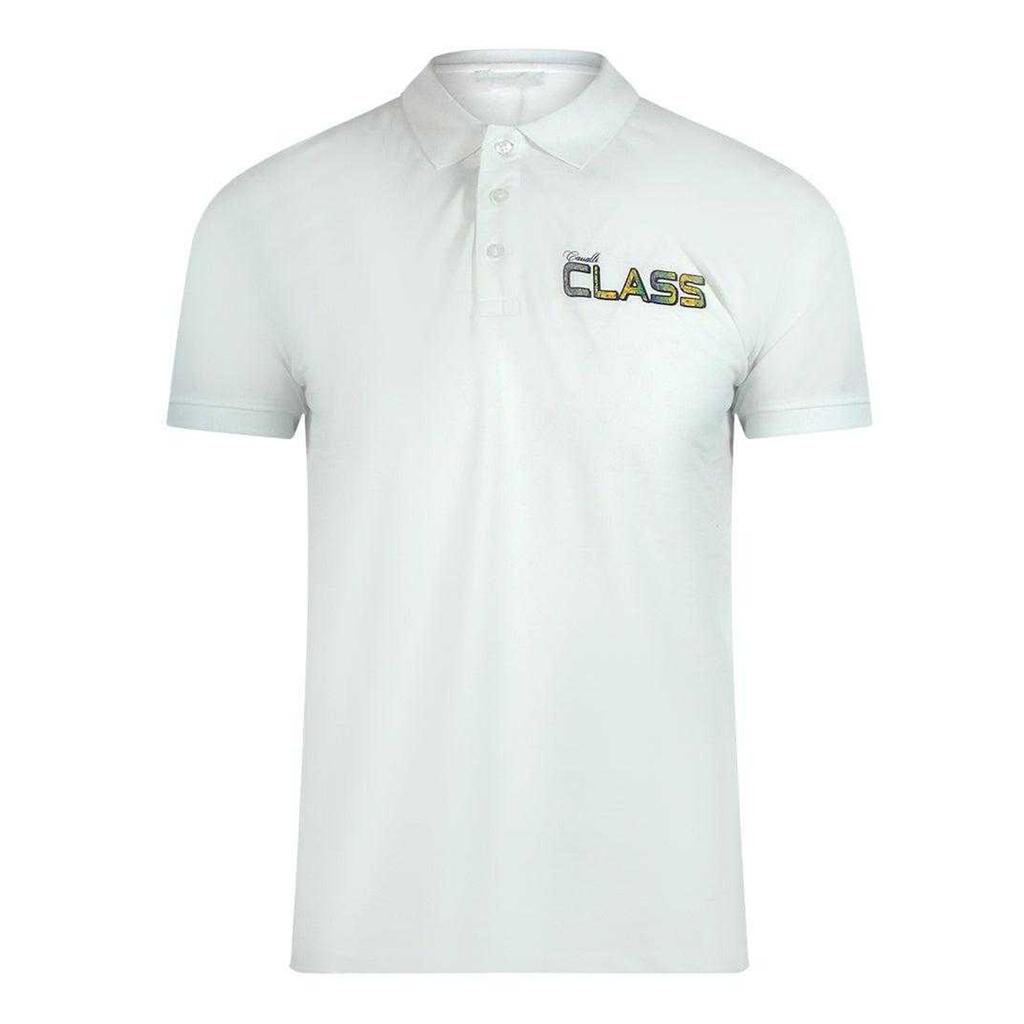 Cavalli Class Unisex Adult Vibrant Floral Logo Polo Shirt