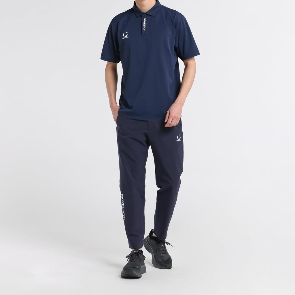 Move Sports DESCENTE EXcDRY Breathable Pique Polo Short NV00 Men's High-Gauge Shirt, Sleeve, (ST5SHSZ5MB)