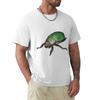 Green Scarab Big Black Tshirt Lightweight Cooling Short Sleeve Tee