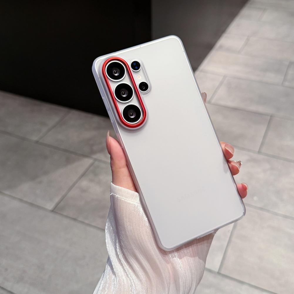 Suitable for Samsung S25 S26 Ultra S26+ Matte Skin Magnetic Phone Case Translucent Matte with Metal Camera Ring Protective Cover