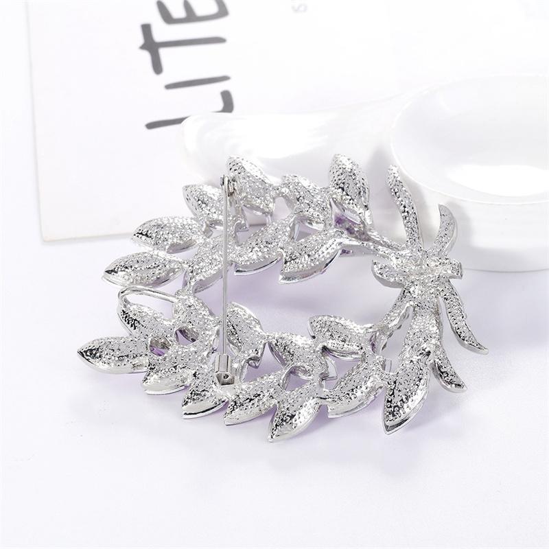 Personality Wheat Ear Rhinestone Brooch Alloy Leaf Flower Corsage Fashion Clothing Accessories Clothing Accessories Pin