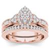 Trendy Rhinestone Marquise Two-Piece Ring Set for Women - European & American Style Fashion Jewelry