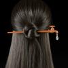 1Pc Faucet Hairpin New Chinese Style Water Droplet Shape Ancient Headwear Wood Hairpin Fun Headwear Disk Hair Artifact