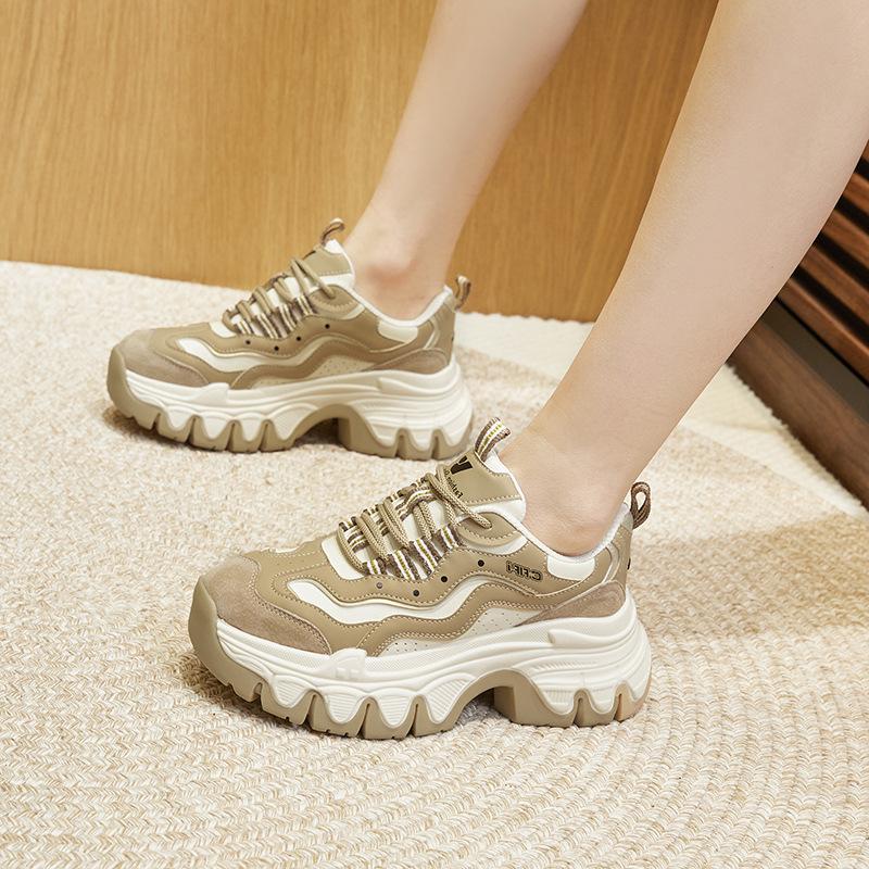 Dad Shoes Women's Platform 2025 Spring New Internet Celebrity Popular Single Shoes Fashion Versatile Casual Sports Shoes Children