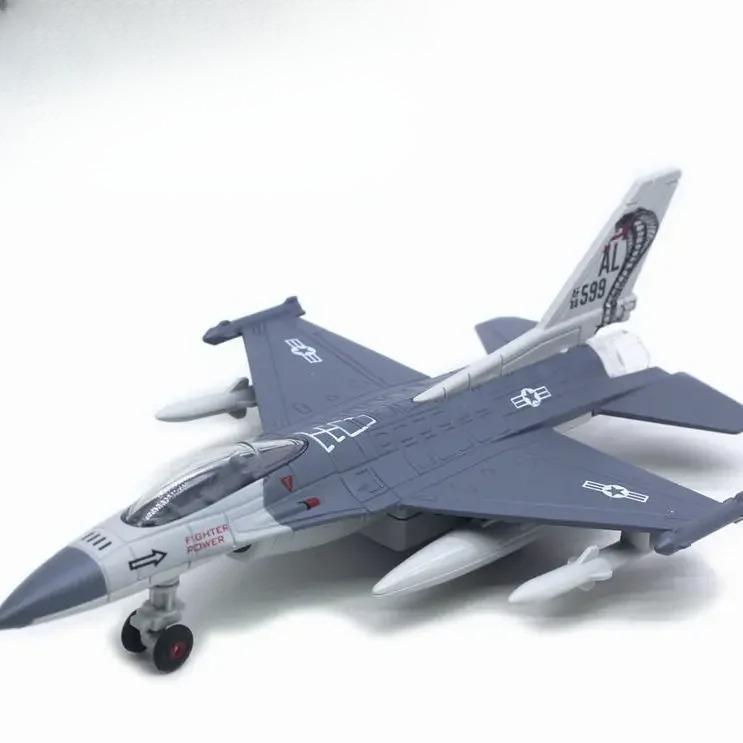 F16 Toy Alloy Fighter Model Acoustooptic Return Force Aviation Military Aircraft Model Ornament Gift