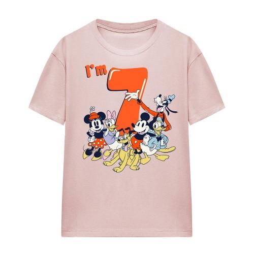 Mickey Mouse & Friends Womens/Ladies Vintage Group 7th Birthday T-Shirt
