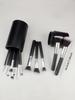 15-Piece Black & Silver Makeup Brush Set: Powder, Blush, Eyeshadow, Eyebrow & Highlighter Brushes with Soft Bristles