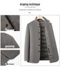 Dad's Middle-Aged Men's Wool Zhongshan Suit: Winter Business Casual Down-Lined Coat