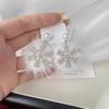 Glitzernde Schneeflocken Hängeohrringe Elegant Winter Perle Schneeflocke Ohrklemme Damen Schmuck Weihnachten Plüschohrringe Damen