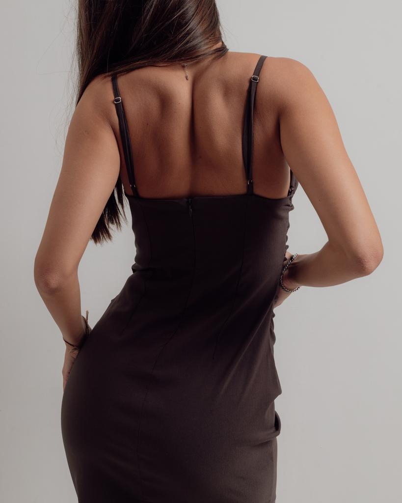 Сарафан Dilvin 91479 36 шоколадный