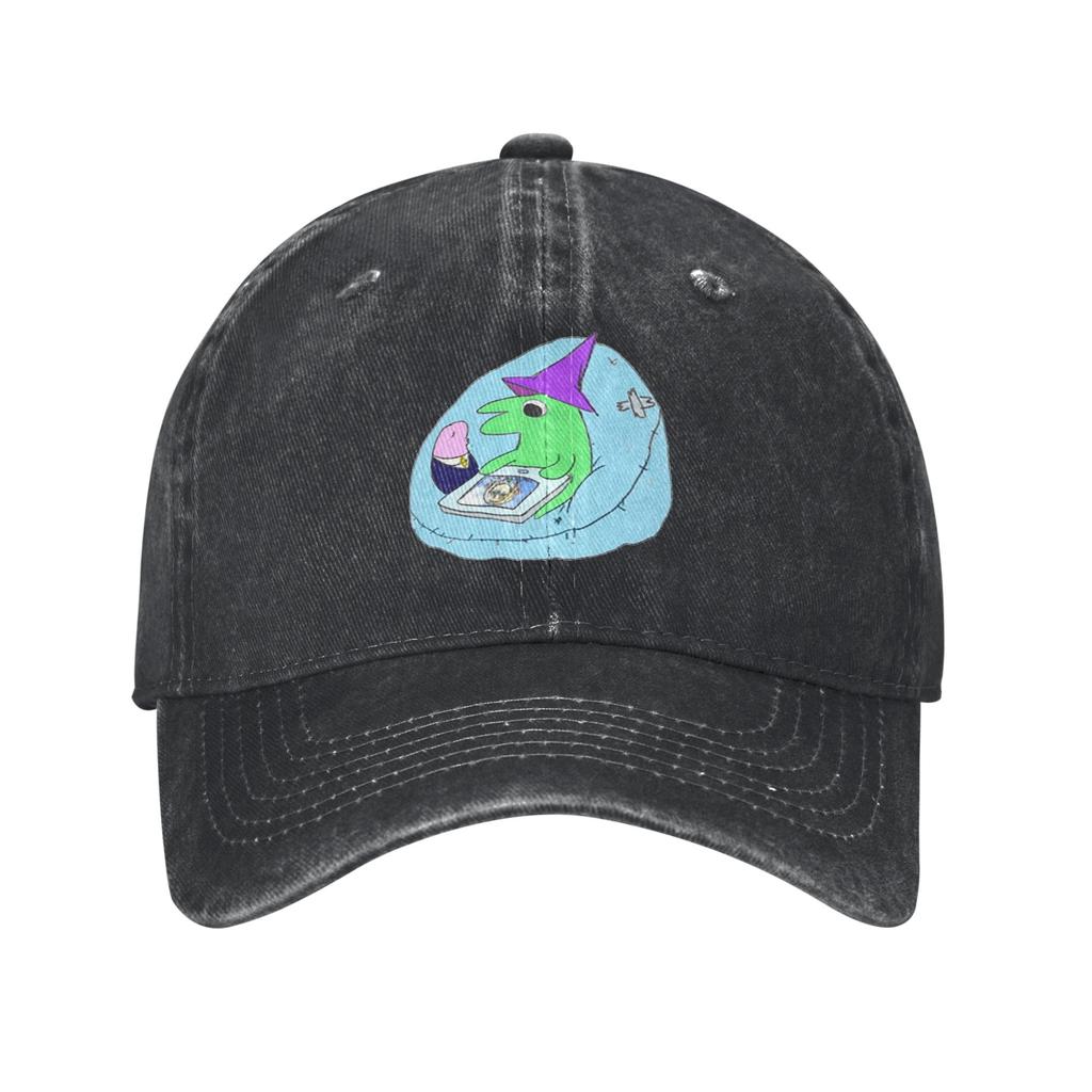Glep Sleeping Smiling Friends Washed Denim Cap Casual Baseball Caps Adjustable Hat Summer Unisex Baseball Hats
