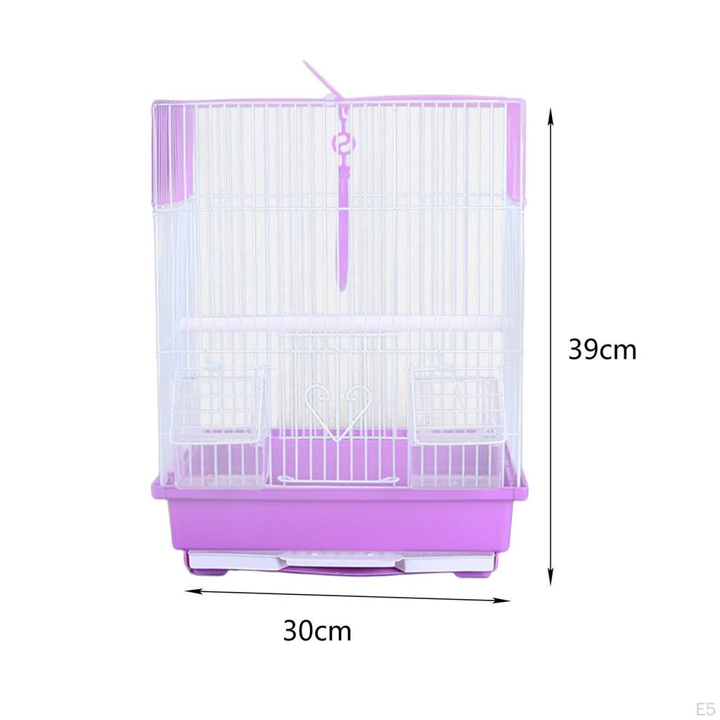 Bird Cage Hanging Hook Birdcage Parrot Stand with Standing Pole for Parakeet Conures