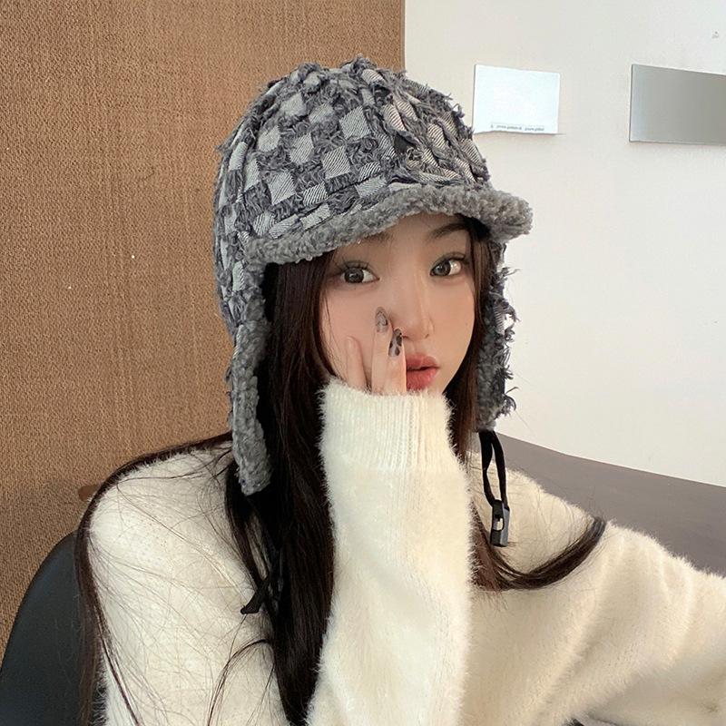 

Lei Feng Hat for Women In Autumn and Winter New Style Personalized and Versatile Thickened Windproof and Ear Protecting Hat for Face average size