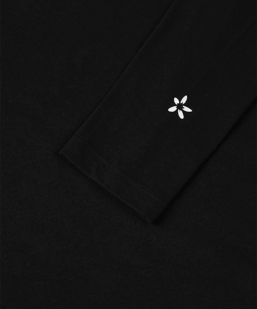 PANICALE Black Basic Mock Neck Logo T-Shirt (Type A)