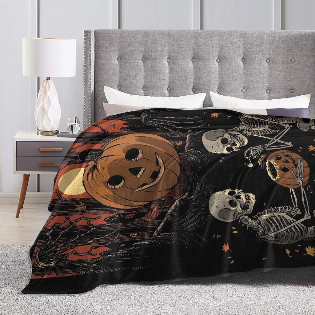 Soft BlanketsChildren Decorative Halloween Throw Blanket Flannel Bedspread For Couch Chair Sofa Bed Funny Sofa Bed Cover