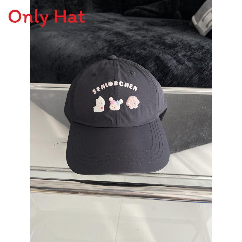 Cotton Baseball Cap With Embroidered Letters For Spring Summer Sun Protection