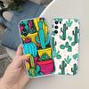 UP49 Watercolour Cacti Transparent Phone Case for Motorola Moto G7 G8 G9 G84 G85 G73 G24 G15 Z2 Play Power Plus