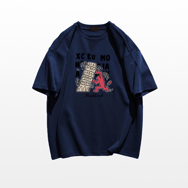 2025 Women's White Pure Cotton Short-Sleeve T-Shirt - Casual American High Street Style