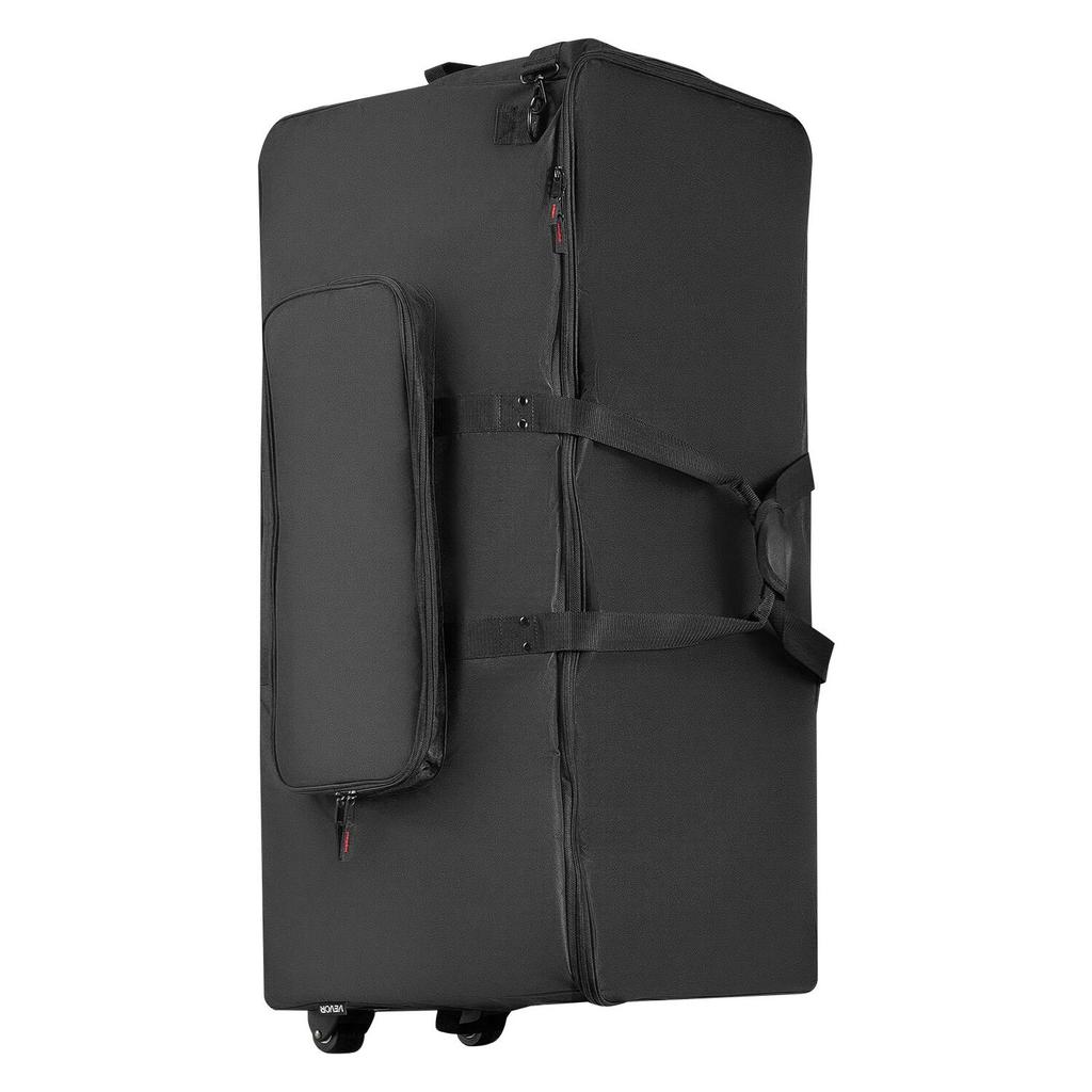 Electronic Drum Kit Bag, 600D, Padded Drum Bag with Wheels, Large 920 x 420 x 410 mm Interior, Lightweight Travel Case with Detachable Dividers, and