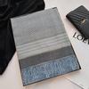 Japanese Style Checkered Linen Cotton Shawl Scarf for Women, 130x130cm - Warm Retro Literary Design
