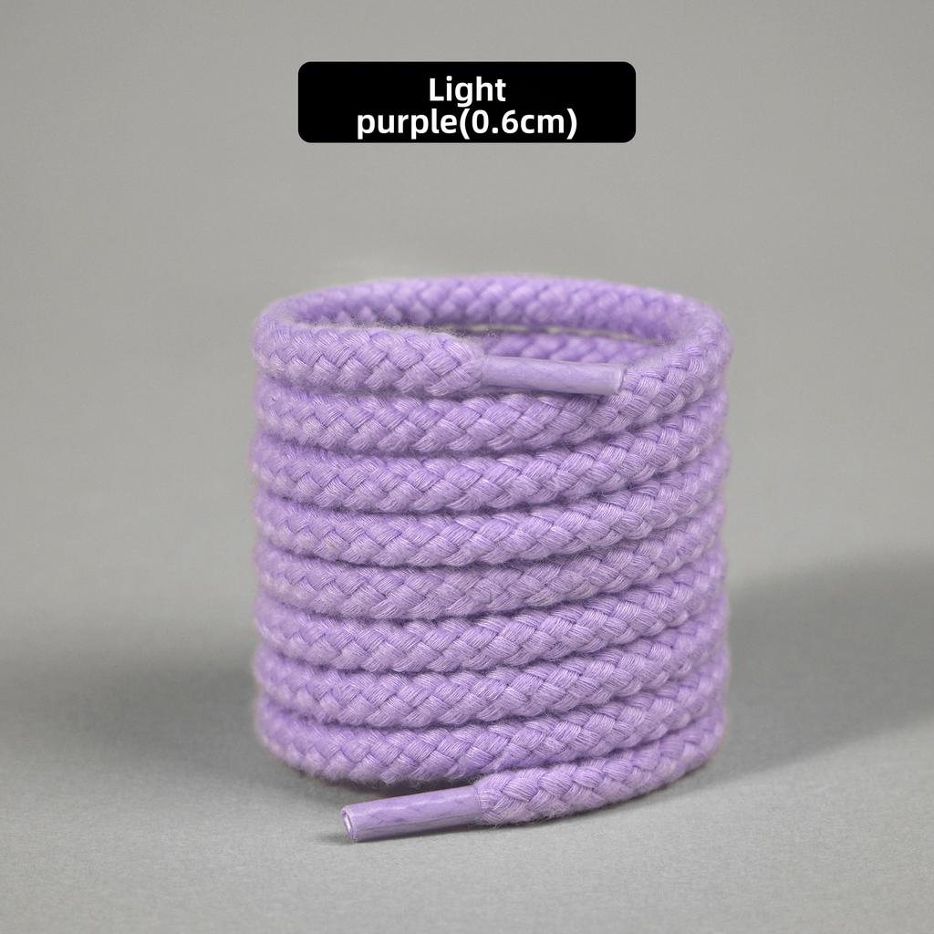 1 Pair Hemp Rope Shoelaces Color Matching Casual Shoes Sports Shoes Canvas Shoes Round Shoelace