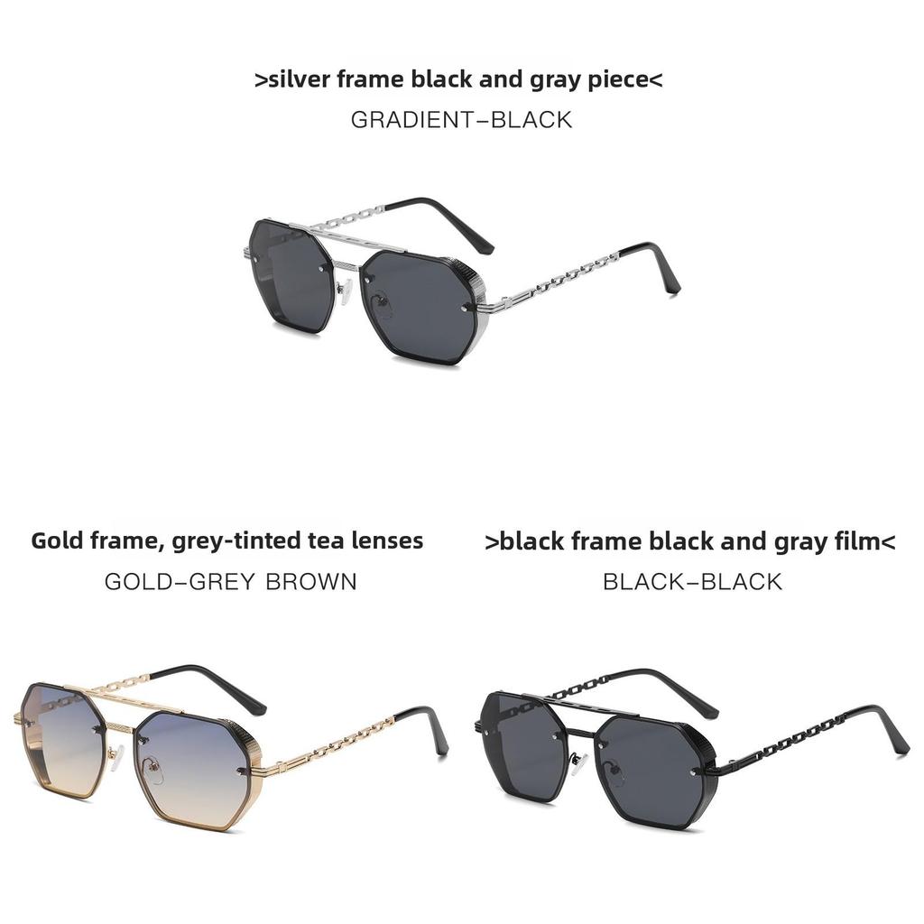 Geometrische Polygon-Sonnenbrille Mit UV400-Schutz Für Sommerliche Outdoor-Mode