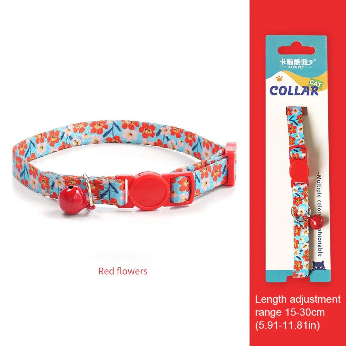 

Concise Design Cat Weaving 15-30cm Necklace Collar with Bell Anti-Suffocation Comfortable Safe Buckle Pet Decoration Accessory