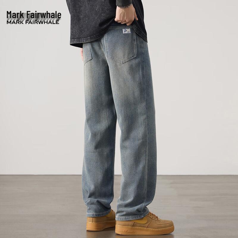 Mark Fairwhale Men's Loose Fit Straight Leg Denim Jeans