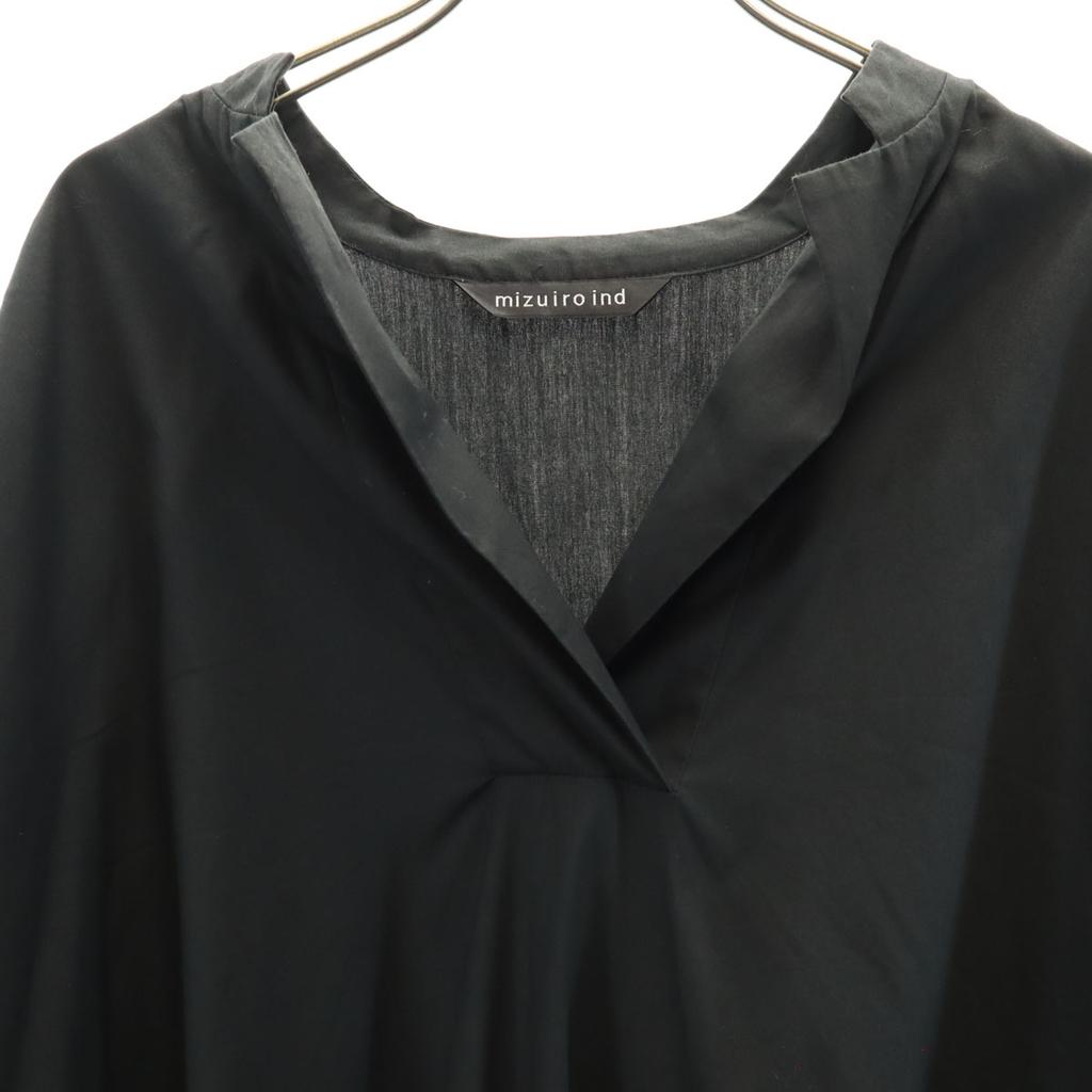 Mizuiro Ind Made In Japan Five-quarter Sleeve V Neck One Piece Black Women Used