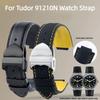 Convex Rubber Watch Strap For Tudor Pelagos Tomahawk 25500 25600 91210N Men Silicone Watchband 22*12mm Cowhide Leather Wristband