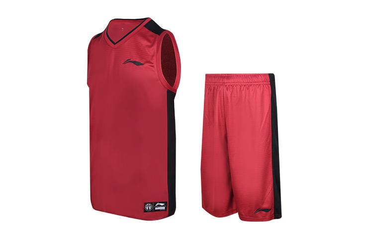Li Ning Basketball Suit Men s Garnet Red YATT117-4 L