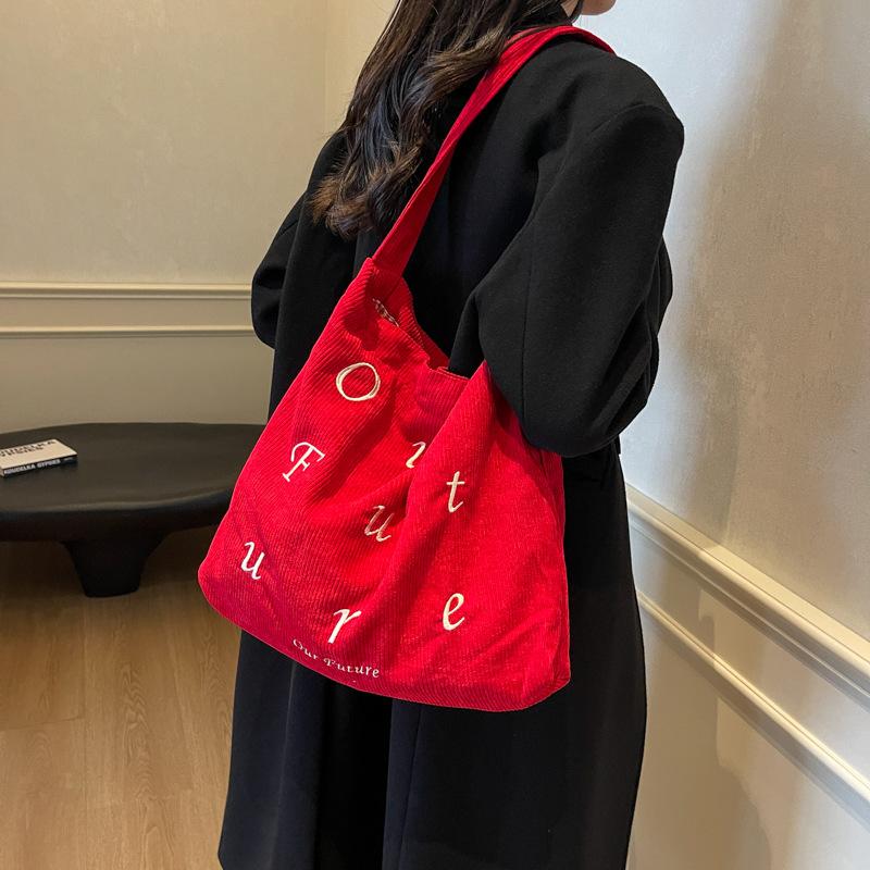 Fall 2025 new niche design large-capacity tote bag simple fashion shoulder bag simple casual crossbody bag