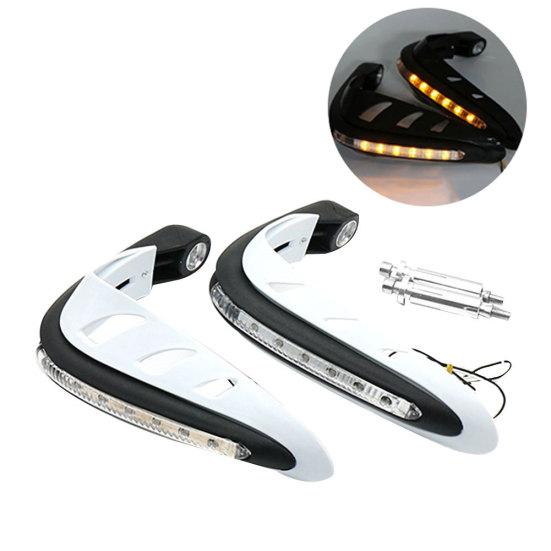 2ks Chránič rukou na řidítka motocyklu s bezpečnostním LED světlem